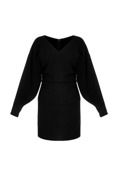 A/m/g Volume Sleeves  Dress In Black
