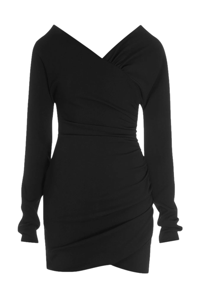 A/m/g Mini Viscose Dress In Black