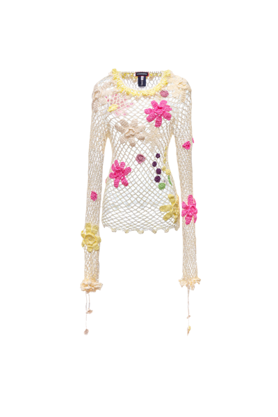 Andreeva Multicolor Handmade Crochet Top