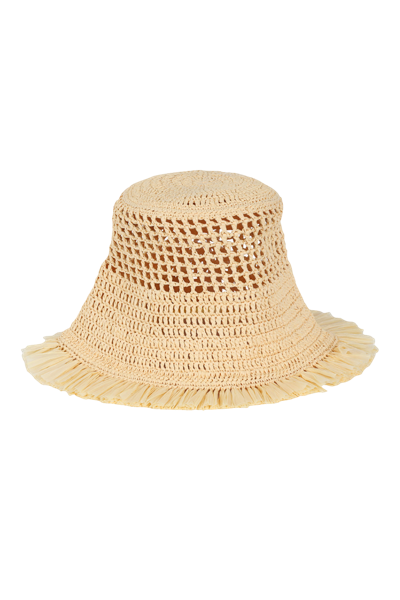 Andreeva Beige Raffia Beret Hat By Aliya Zhamantayeva