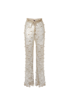 Andreeva White Handmade Crochet Pants In White