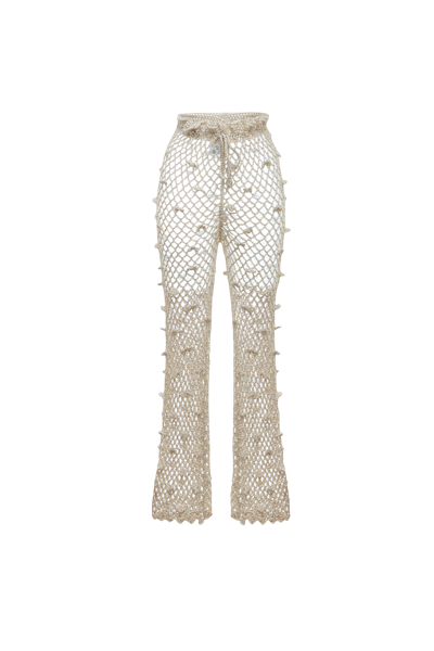 Andreeva Silver Handmade Crochet Trousers