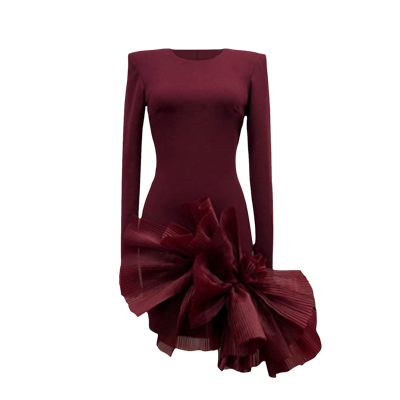 Anitabel August Burgundy/maroon Mini Dress In Red