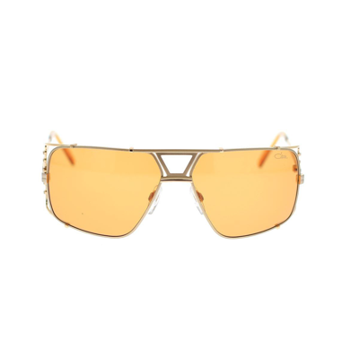 Cazal Top Bar Detail Pentagon Sunglasses In Gold