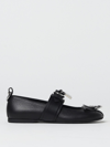 Jw Anderson Padlock-embellished Leather Ballerina Shoes In Black