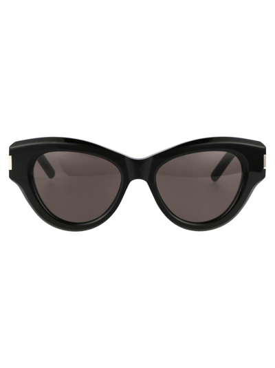 Saint Laurent Sl 506 Acetate Sunglasses In Grey