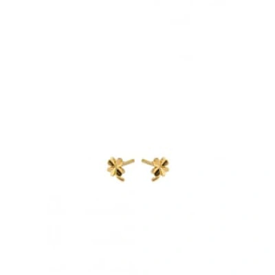 Pernille Corydon Mini Clover Earsticks In Gold