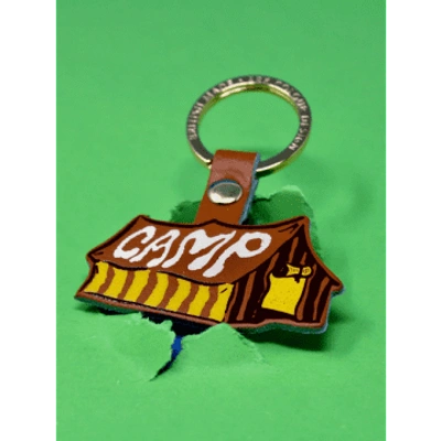 Ark Colour Design Camp Novelty Key Fob In Brown