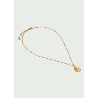 Orelia Luxe Domed Disc Necklace In Gold
