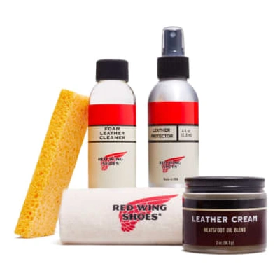Red Wing Shoes Smooth Finished Leather Care Kit In Red