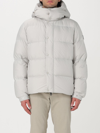 Duvetica Man Puffer Light Grey Size 42 Polyester In Sand