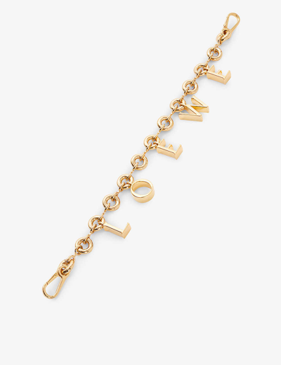 Loewe Gold Donut Branded-charm Gold-toned Brass Chain Strap