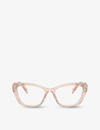 Prada Womens Pink Pr 19wv Cat-eye Acetate Glasses In Pink