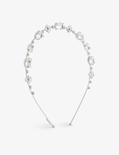 Lelet Ny Womens Silver Emi Crystal-embellished Rhodium Headband