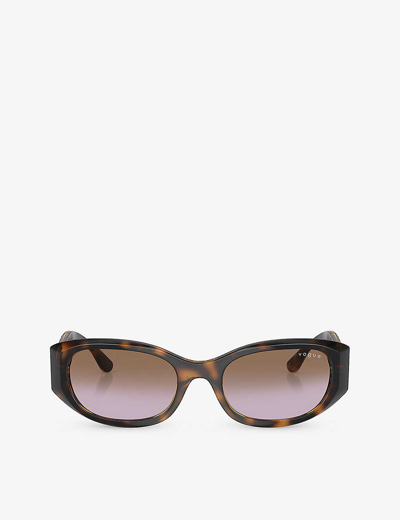 Vogue Mens Brown Vo5525s Pillow-frame Nylon Sunglasses