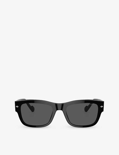 Vogue Mens Black Vo5530s Pillow-frame Acetate Sunglasses