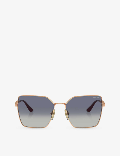 Vogue Womens Gold Vo4284s Square-frame Metal Sunglasses