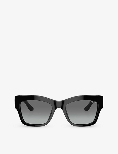 Vogue Womens Black Vo5524s Pillow-frame Acetate Sunglasses
