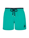 Vilebrequin Solid Tortoise Swim Shorts In Candy Green