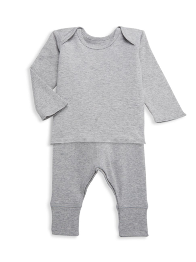 Bonpoint Baby's & Little Kid's Cotton Long-sleeve T-shirt & Joggers Set In Grey