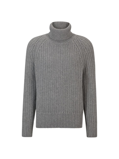 Hugo Boss Rollneck Sweater In Virgin Wool And Cashmere In Silver