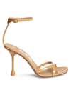 Jimmy Choo Ixia 95 Patent Leather Heeled Sandals In Biscuit