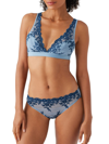 Wacoal Embrace Lace Convertible Plunge Soft Cup Wireless Bra In Windword Blue Titan