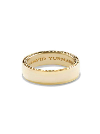 David Yurman Men's Streamline Band Ring In 18k Yellow Gold, 6mm