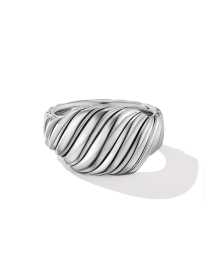 David Yurman Women's Sculpted Cable Contour Ring In Sterling Silver