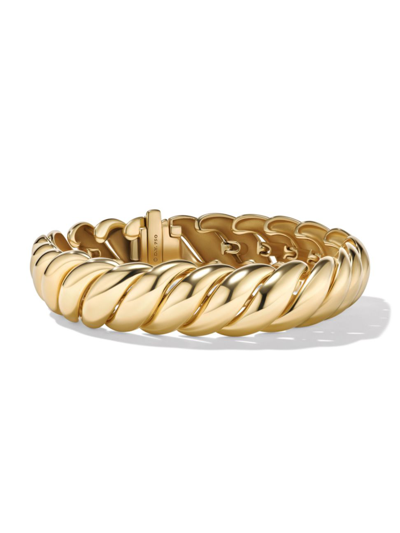 David Yurman Women's Sculpted Cable Bracelet In 18k Yellow Gold