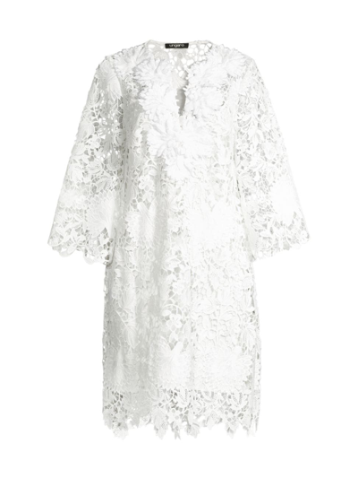 Ungaro Women's Hannah Sequined Lace Shift Dress In White