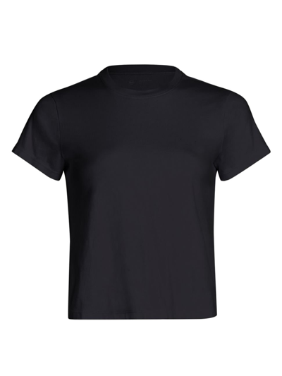 Ag Sadie Crop Rib T-shirt In Ex Black