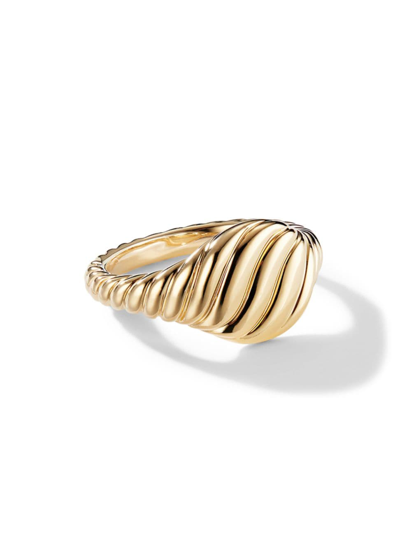David Yurman Women's Sculpted Cable Pinky Ring In 18k Yellow Gold
