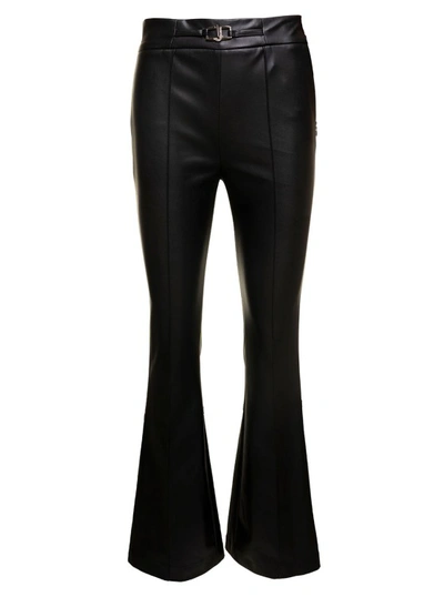 Liu •jo Eco Leather Flare Pants In Black