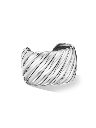 David Yurman Sterling Silver Sculpted Cable Cuff Bracelet