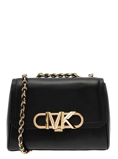 Michael Michael Kors 18k Smooth Nappa Smooth Nappa 30/32 Solid Semi Lux Emb Calf Leather In Black