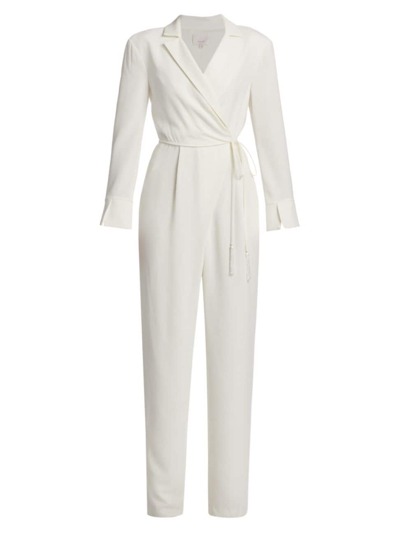 Cinq À Sept Women's Holiday Macie Wrap Jumpsuit In Ivory