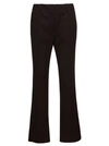 Low Classic Red Wool Flared Trousers In Black