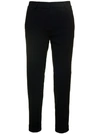 MICHAEL MICHAEL KORS BLACK SLIM PANTS WITH CONCEALED FASTENING IN COTTON