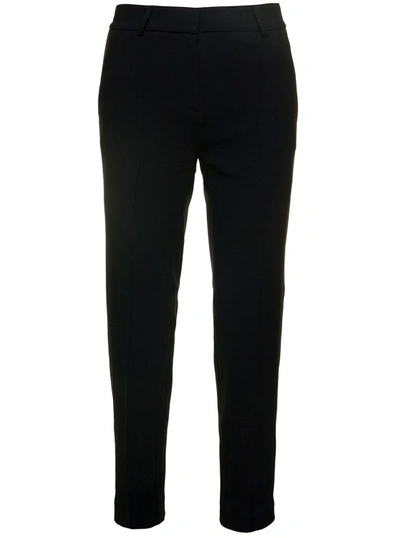 Michael Michael Kors Black Slim Pants With Concealed Fastening In Cotton Woman