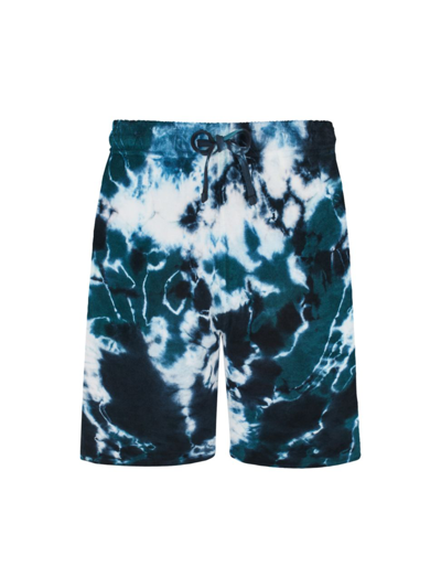 Vilebrequin Men's Bolide Tie-dye Swim Trunks In Emeraude