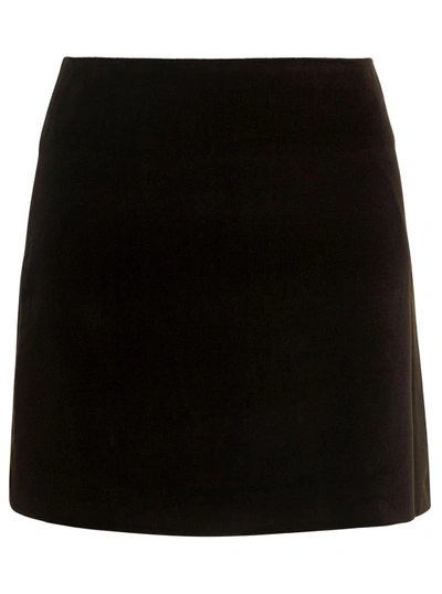 Low Classic A-line Mini Skirt In Black