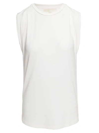 Michael Michael Kors Sleeveless T-shirt In Ivory White