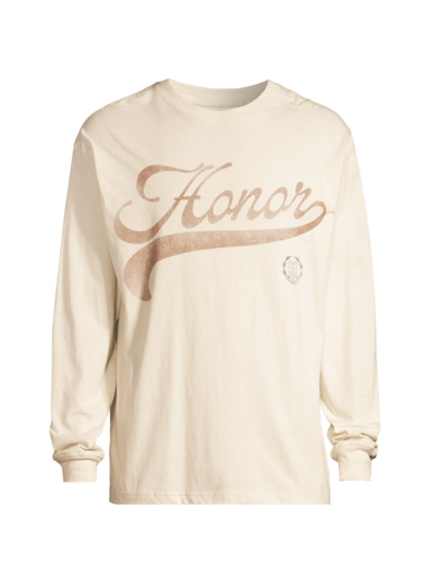 Honor The Gift Men's An Ode To An Inner City Home Holiday Script Long-sleeve T-shirt In Bone