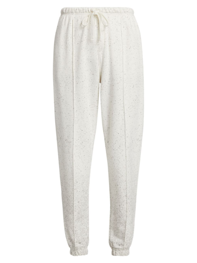 Atm Anthony Thomas Melillo French Terry Speckled Drawstring Sweatpants In Chalk Iron Grey