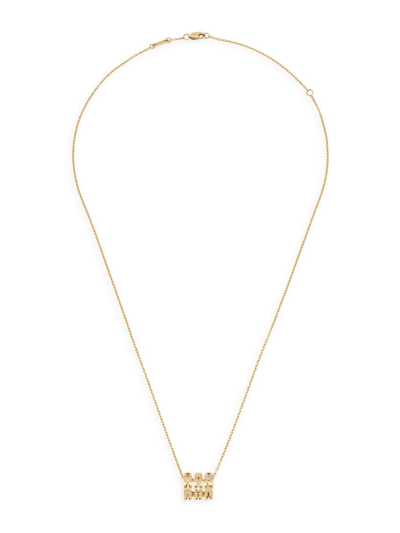 Dinh Van Women's Pulse 18k Yellow Gold & 0.1 Tcw Diamond Pendant Necklace