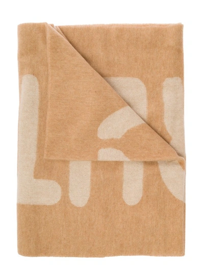 Semi-couture Logo Scarf In Brown