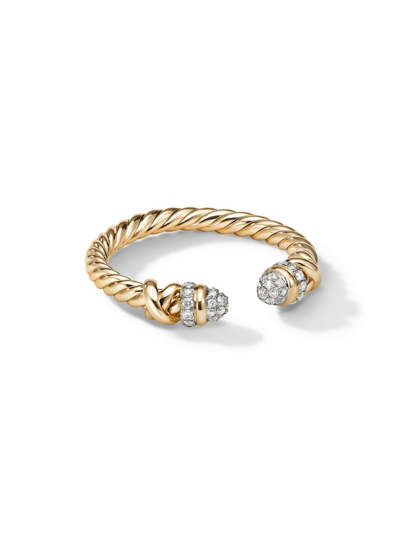 David Yurman Women's Petite Helena Open Ring In 18k Yellow Gold