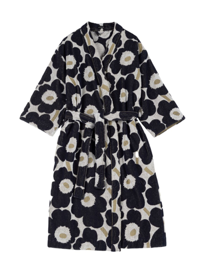 Marimekko Pieni Unikko Bathrobe In Neutral