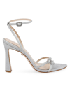 Dee Ocleppo Women's Lanai Ankle Strap Pointed Toe Pumps In Silver